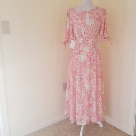 NWT! FREE PEOPLE Size 6 Pink Printed Dress - Picture 4 of 8